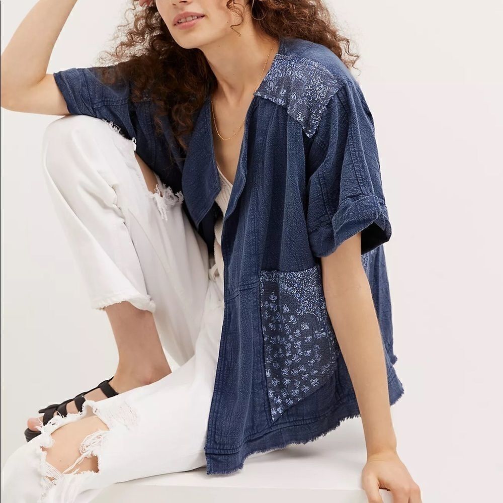 Anthropologie Pilcro Denim Kimono Jacket